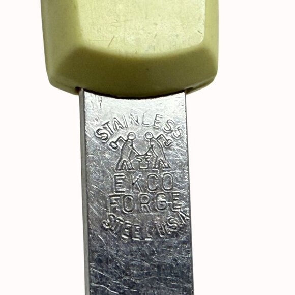 Ekco Forge Carving Fork USA Stainless Steel VTG 70s Yellow Handle Meat Poultry - Picture 7 of 13